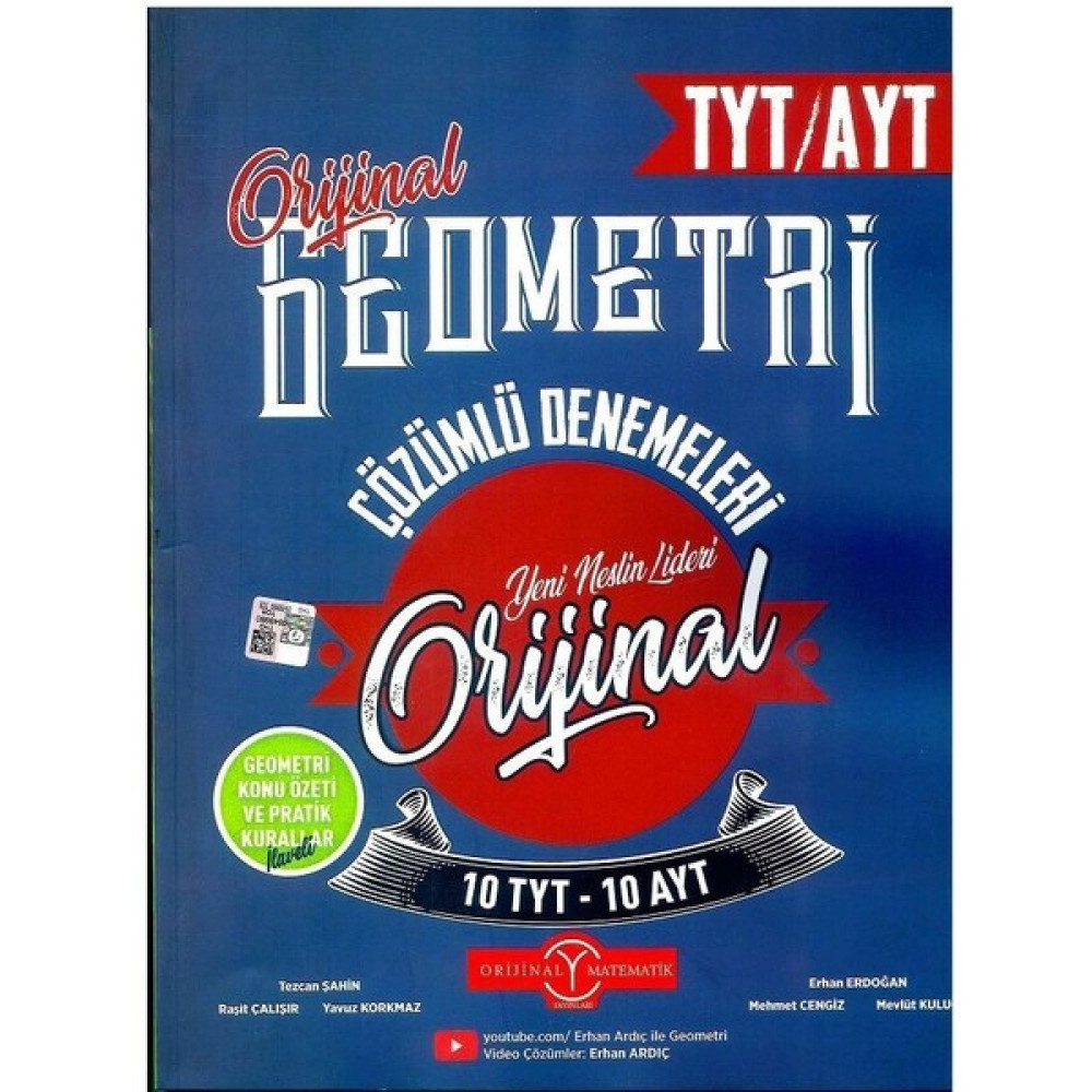 Orijinal Yayınları TYT AYT Geometri 10 + 10 Deneme Matematik Fiyatı