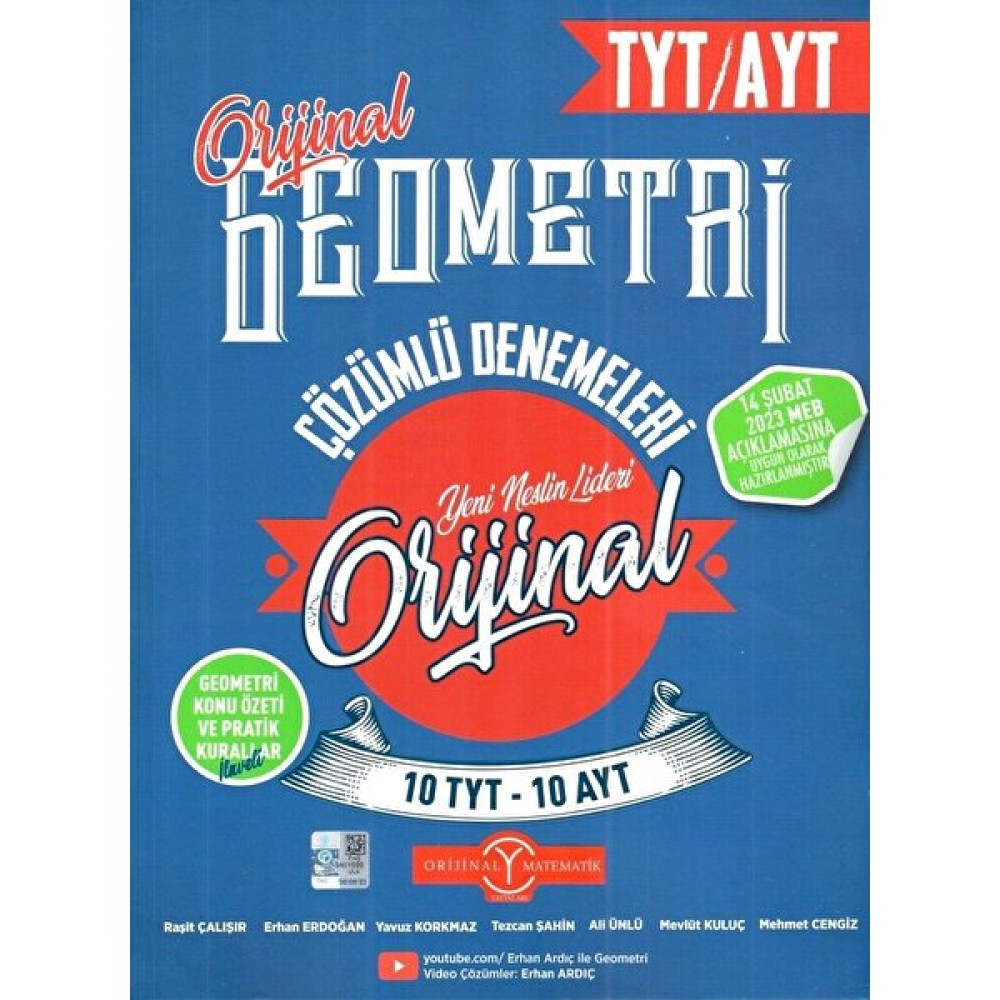 Orijinal Yayınları TYT AYT Geometri 20 Deneme Geometri Fiyatı