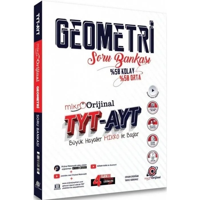Orijinal Yayınları TYT AYT Geometri Mikro Soru Bankası Üniversite Hazırlık İçin Ciltli Kitap Temel Yeterlilik Testi (TYT) Fiyatı
