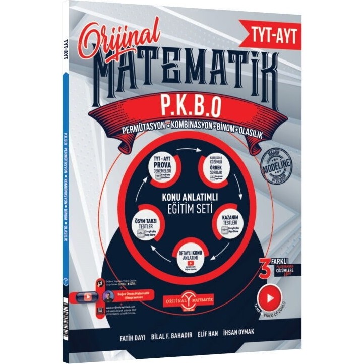 Orijinal Yayınları Tyt Ayt Matematik Permütasyon Kombinasyon Binom Olasılık Eğitim Seti Üniversite Hazırlık Diğer Fiyatı