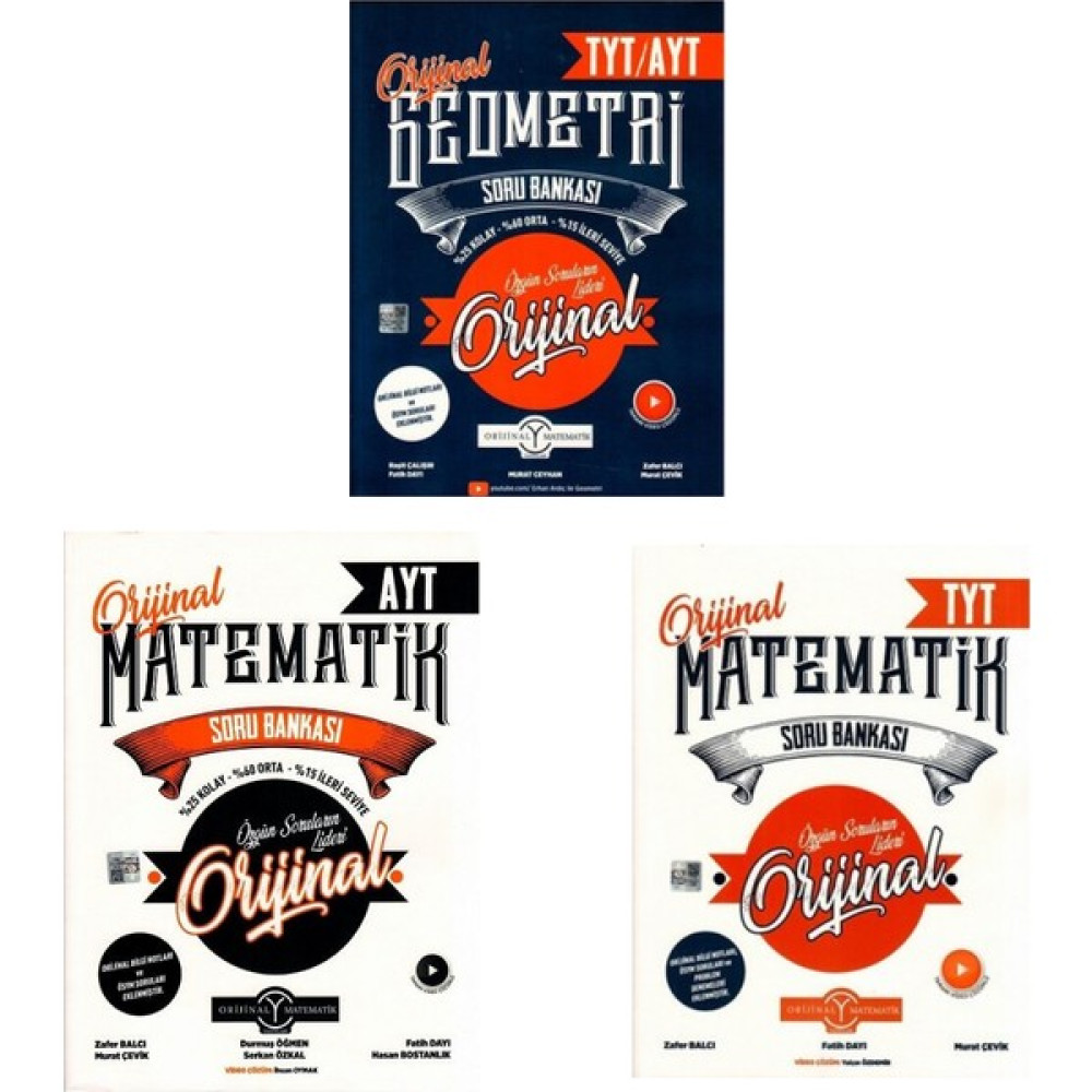 Orijinal Yayınları TYT AYT Matematik ve Geometri Seti 3 Kitap Temel Yeterlilik Testi (TYT) Fiyatı