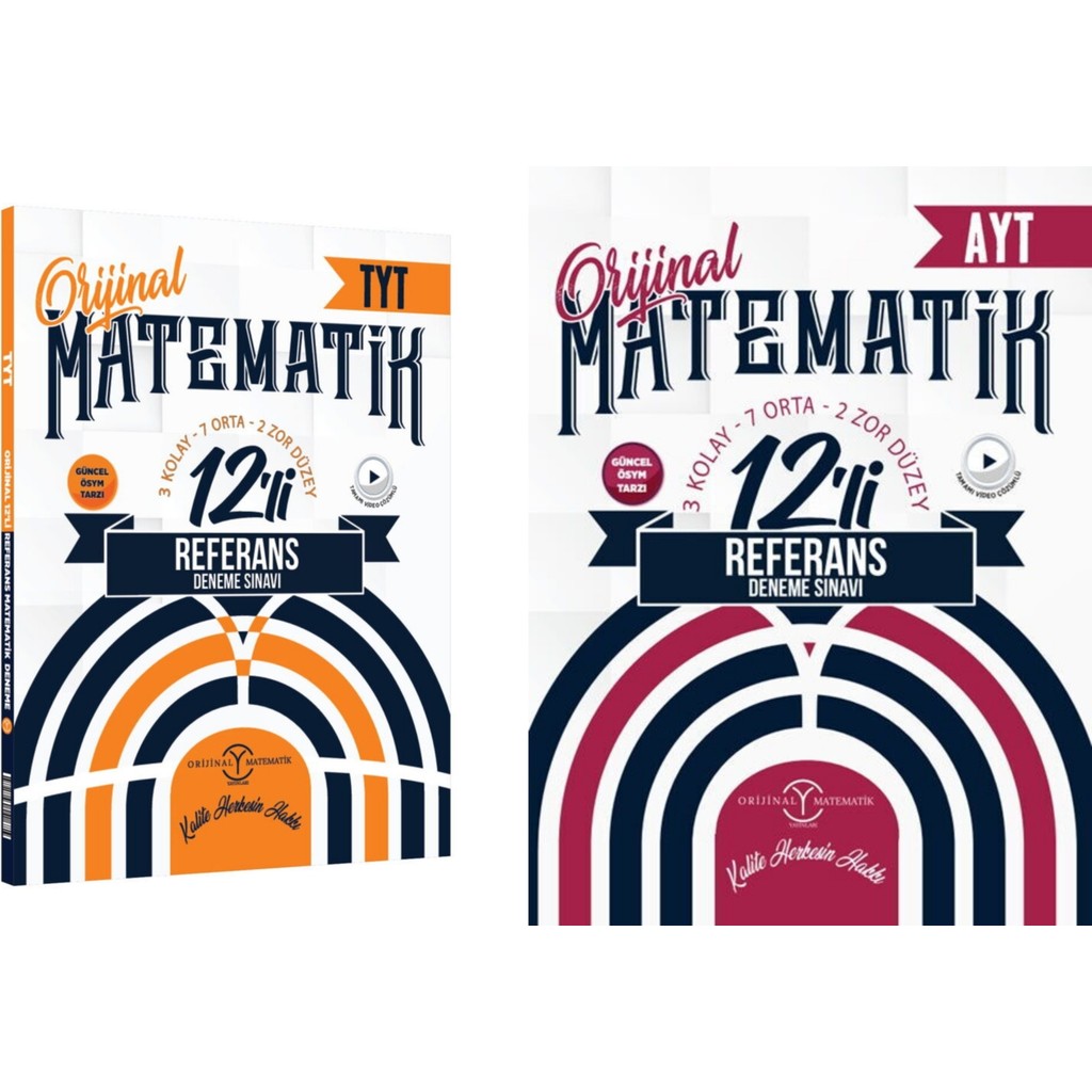 Orijinal Yayınları Tyt ve Ayt Matematik 12'li Referans Deneme Sınavı Matematik Fiyatı