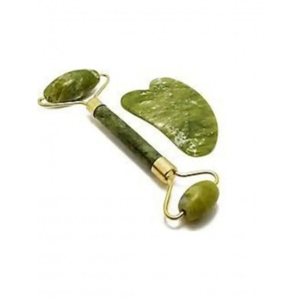 Orijinal Yesim Tasi Cift Tarafli Jade Roller & Gua Sha Yuz Ve Vucut Yenileme Ve Masaj Seti Kişisel Bakım Gereçleri Fiyatı