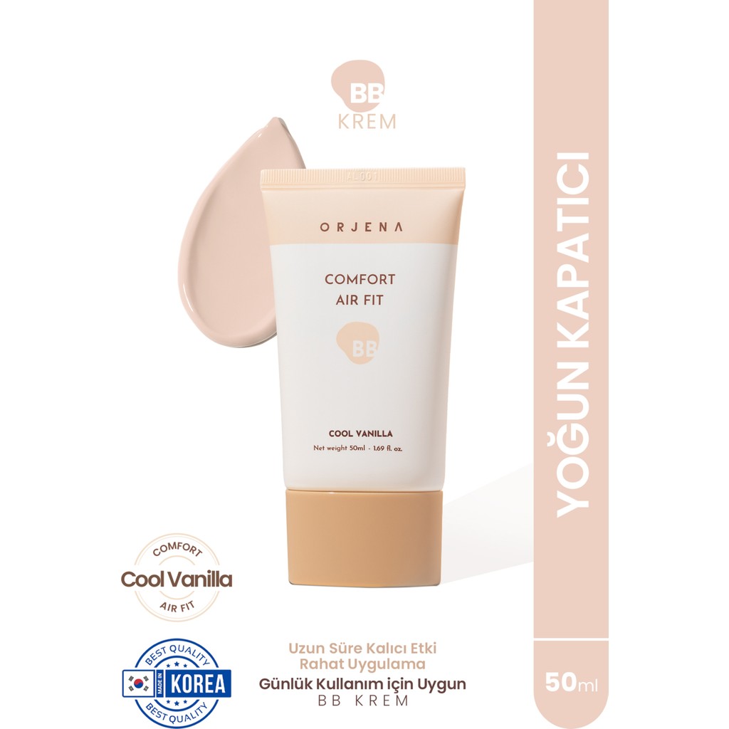Orjena Comfort Air Fit BB Krem No:17 Cool Vanilla - Yoğun Kapatıcı Etkili 50 ml Tüm Cilt Tipleri İçin Diğer Fiyatı