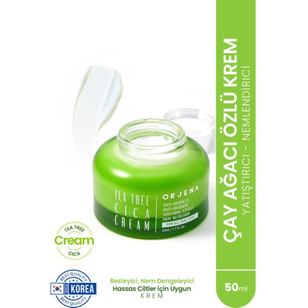 Orjena Tea Tree Cica Cream- Çay Ağacı ve Nemlendirici Krem-50ml Oto Boyaları Fiyatı