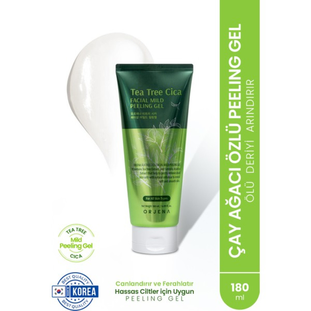 Orjena Tea Tree Cica Facial Mild Peeling Gel -Çay Ağacı Yatıştırıcı ve Nemlendirici Peeling Gel- 180ml Oto Boyaları Fiyatı