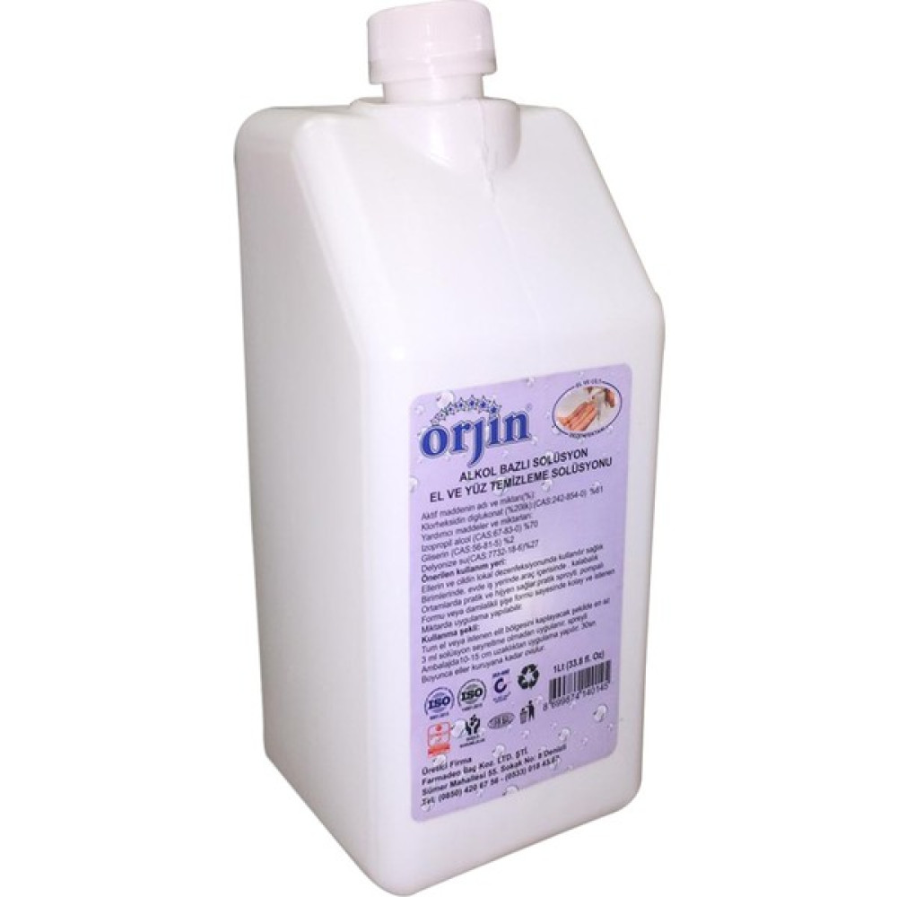 Orjin El ve Yüz Dezenfektanı 1 lt Hijyen ve Temizlik Fiyatı