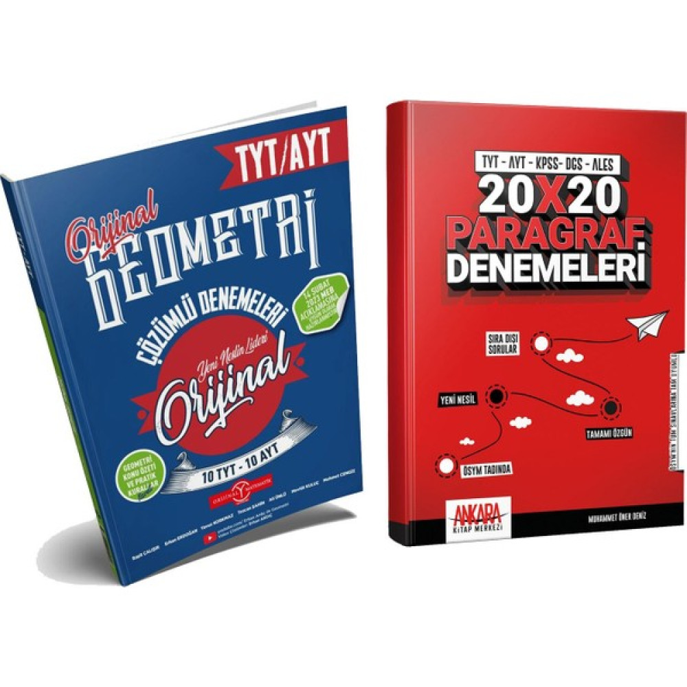 Orjinal Tyt Ayt Geometri ve Paragraf Deneme Seti 2 Kitap Temel Yeterlilik Testi (TYT) Fiyatı