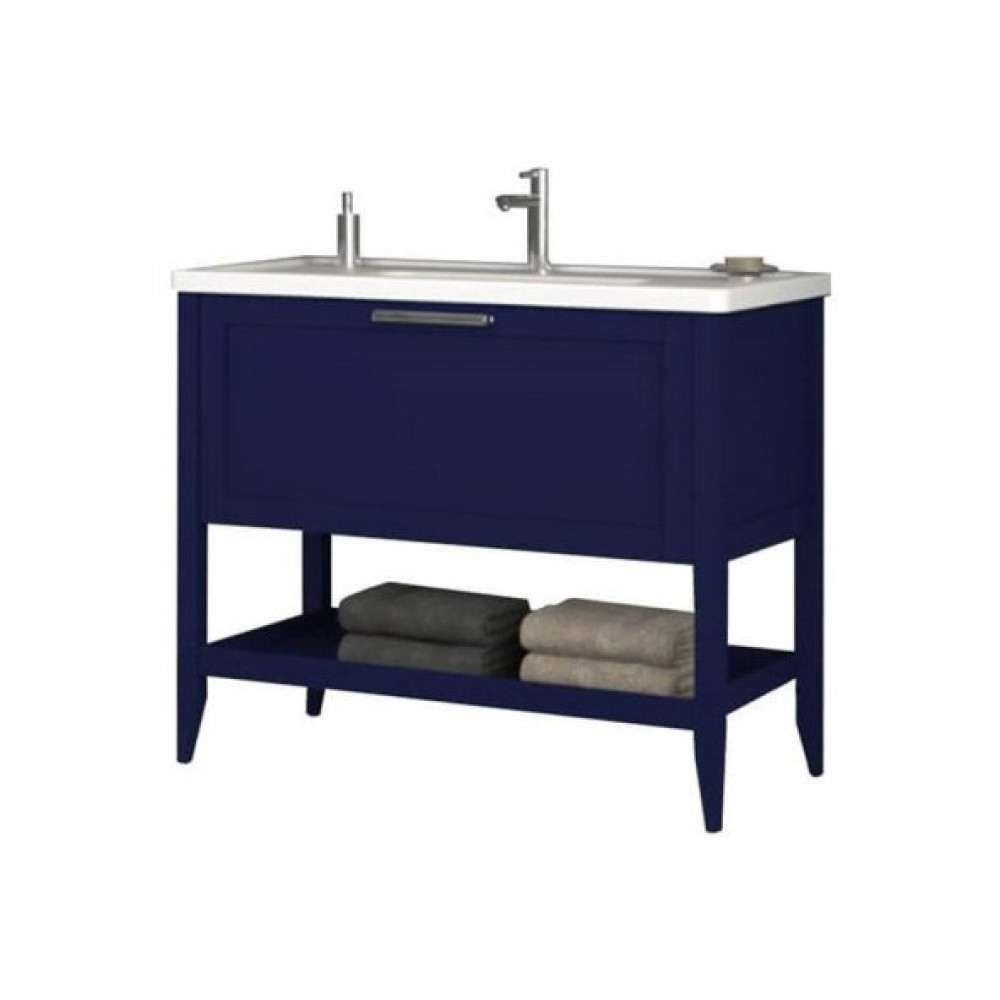 Orka Bastle 100 Cm Mat Lacivert Banyo Dolabı Alt Modül Ve Lavabo Banyo Dolabı / Mobilyası Fiyatı