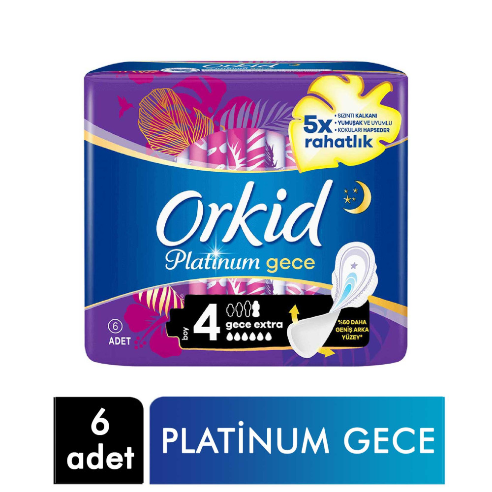 Orkid Hijyenik Ped Platinum 6'lı Gece Extra Hijyenik Pedler ve Tamponlar Fiyatı