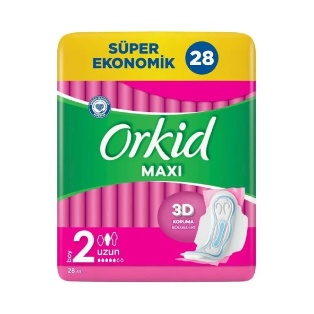 Orkid Maxi Uzun 28 Adet Super Ekonomik Paket Hijyenik Ped Genital Bölge Temizliği Fiyatı