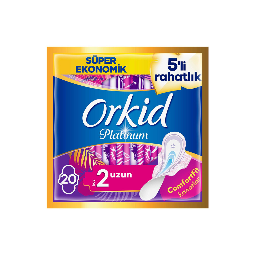 Orkid Platinum Uzun 20li Hijyenik Ped Hijyenik Pedler ve Tamponlar Fiyatı