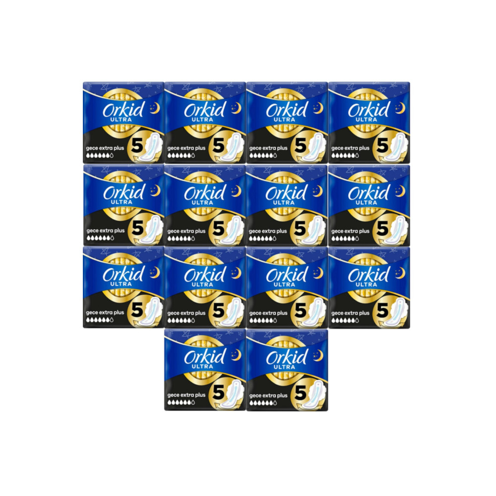 Orkid Ultra Gece Extra Plus 5 Boy 5li X 14 Paket = 70 Ped Hijyenik Pedler ve Tamponlar Fiyatı