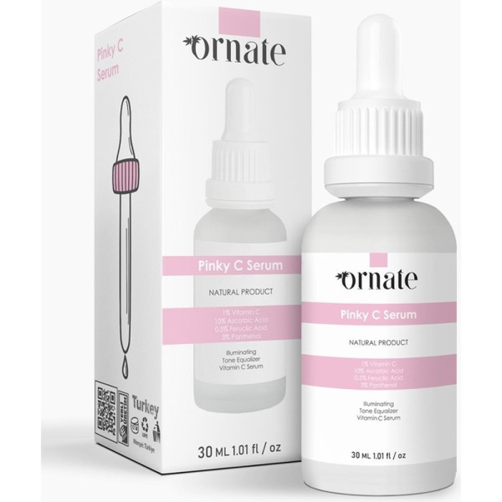 Ornate Aydınlatıcı Renk Tonu Eşitleyici C Vitamini Serumu 30 ml Vitamin C %1 + Ascorbic Acid 10 + 0.5 Ferulic Acid % 3 Panthenol Anti-Aging / Yaşlanma Karşıtı Fiyatı