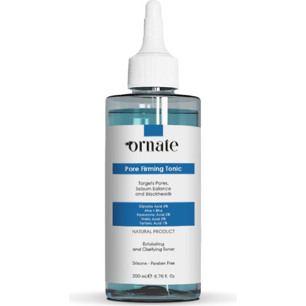 Ornate Gözenek Sıkılaştırıcı ve Arındırıcı Aydınlatıcı Tonik Glycolıc,acıd %5 Aha %5 Bha %2 Cilt Temizleme ve Peeling Fiyatı
