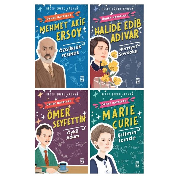 Örnek Hayatlar 4 Kitap Set - Mehmet Akif Ersoy - Halide Edib Adıvar - Ömer Seyfettin - Marie Curie Salon Halısı Fiyatı