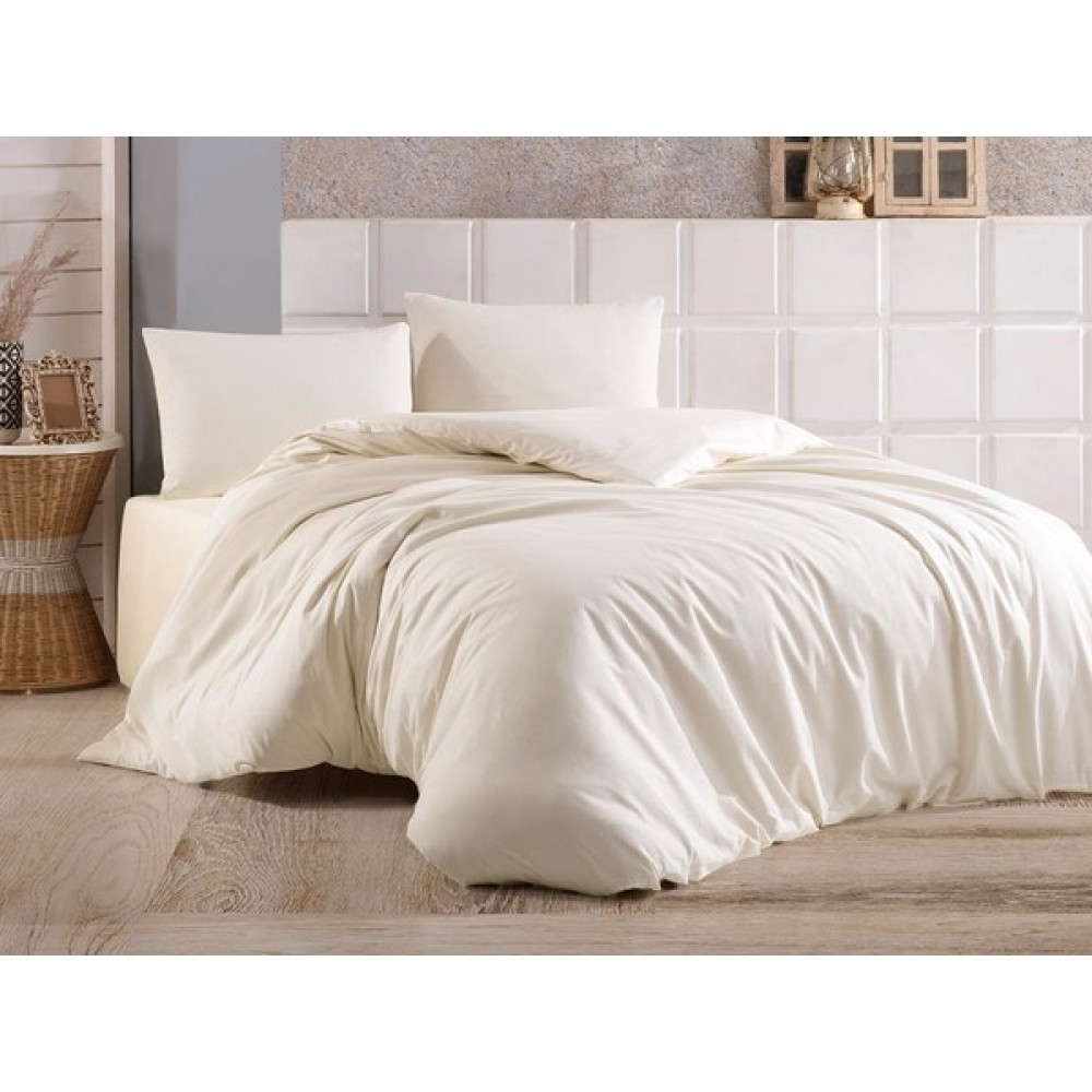 Örnek Yorgan Düz Renk Akfil 64 Tel Nevresim Takımı - 200 x 220 cm - Krem Nevresim Takımı Fiyatı