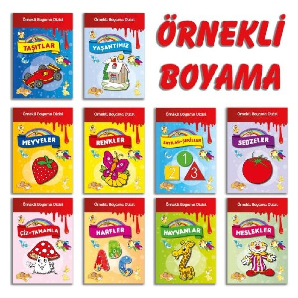 Örnekli Boyama Dizisi 10 Kitap Set Zeka Geliştirici Kitaplar Fiyatı