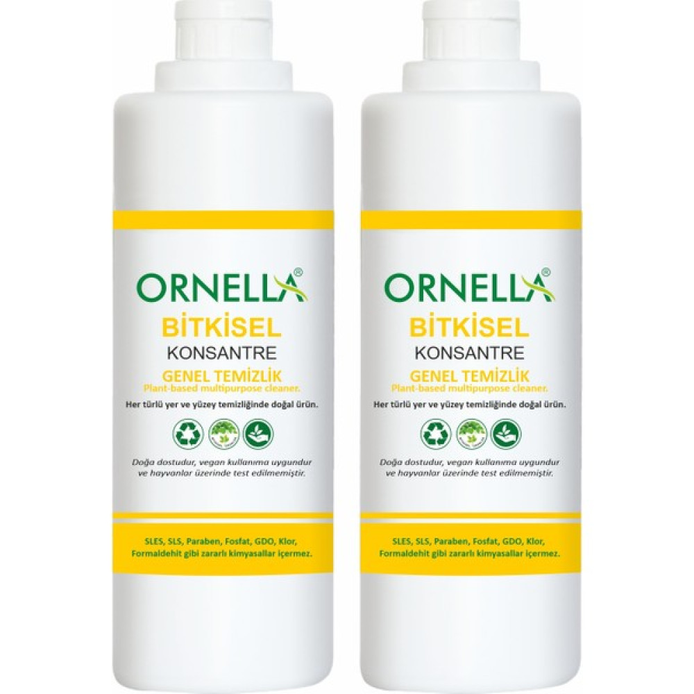 Ornella Bitkisel Genel Temizlik 750 ml x 2'li - 1,5 lt Oto Boyaları Fiyatı