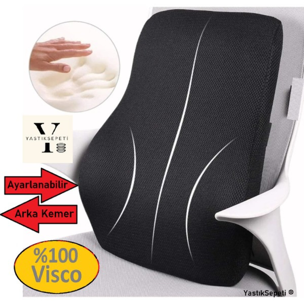 Orpedox %100 Visco Anatomik Bel Yastığı Sırt Minderi Ofis Koltuğu Oyuncu Koltuk Minderi Salon & Oturma Odası Tekstili Fiyatı