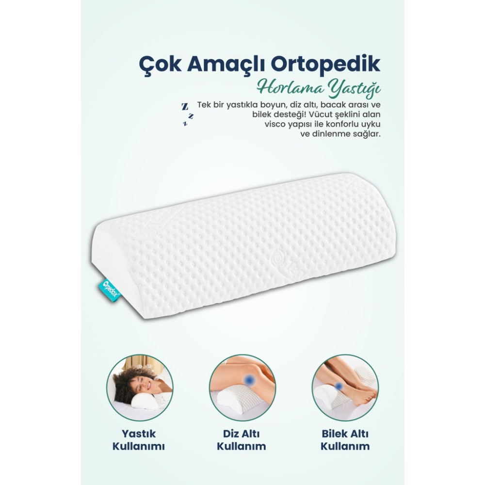 Orpedox Çok Amaçlı Horlama Yastığı Visco Yastık 51X18X10 cm - 51 x 18 x 10 cm - Beyaz Yastık Fiyatı