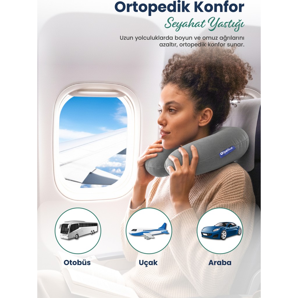 Orpedox Ortopedik Seyahat Yastığı Visco Boyun Destekli Seyahat Yastığı - Gri - 28 x 28 cm SSD / Solid State Drive Fiyatı