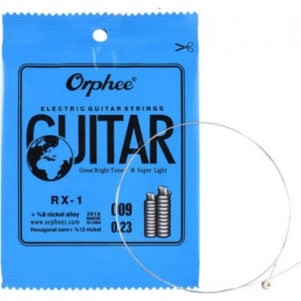 Orphee RX-1-009 Elektro Gitar 0.09 Ince Mi (E) Teli - Tek Tel | Yüksek Karbonlu Çelik, Nikel Alaşım Kaplama, 0.009 Inç Kalınlık, Parlak ve Net Tizler Klasik Gitarlar Fiyatı