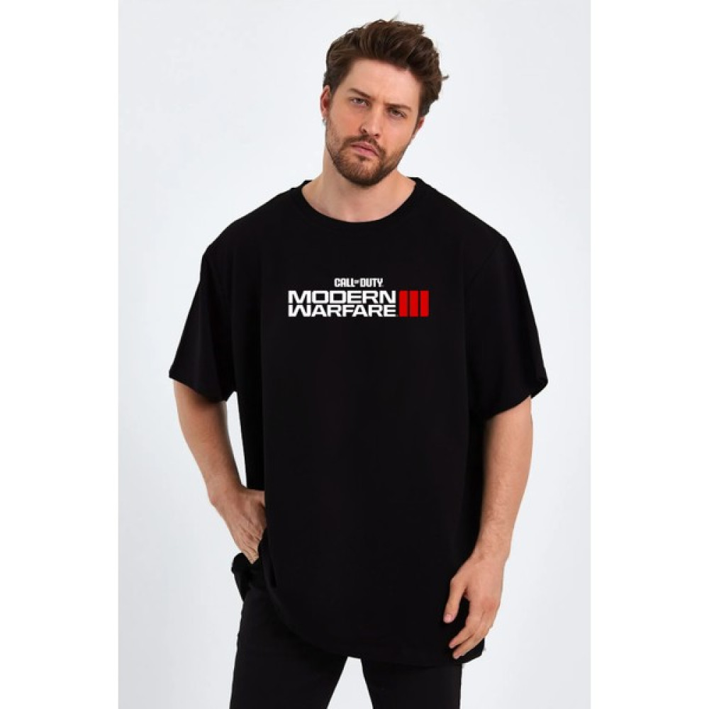 Ors Trend Call Of Duty Modern Warfare 3 Baskılı Sıfır Yaka Oversize Tişört Erkek T-shirt Fiyatı