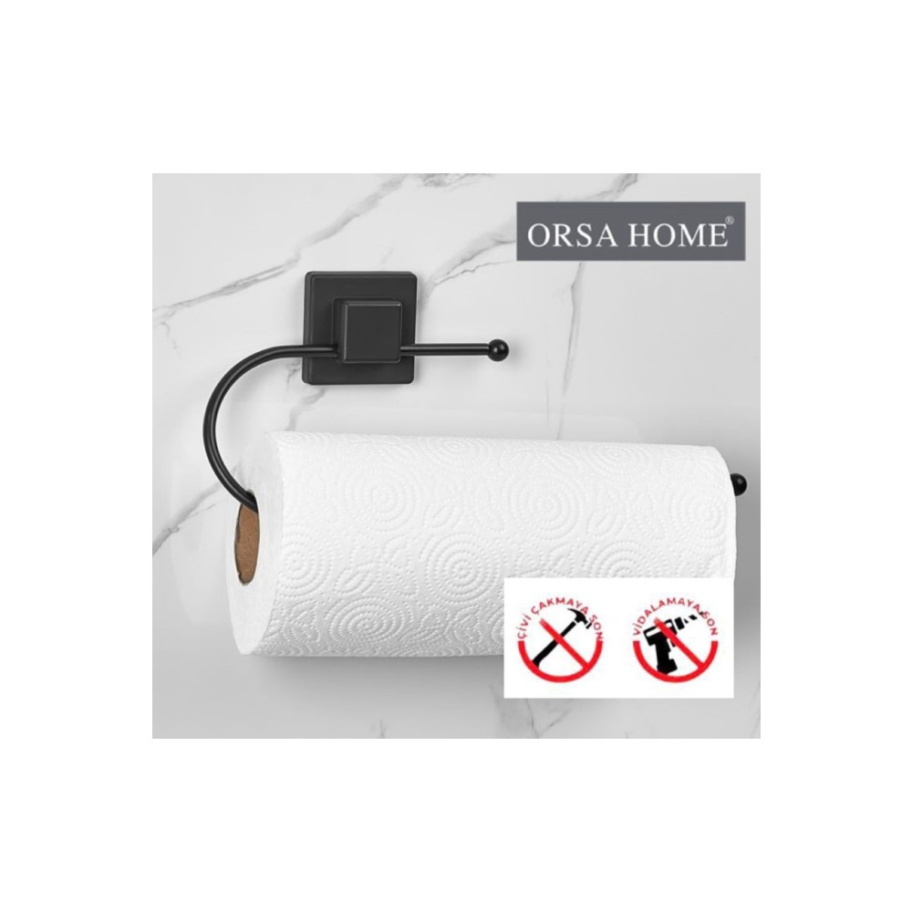 ORSA HOME Kare Yapışkanlı Kağıt Havluluk Siyah Tuvalet Kağıtlığı Fiyatı