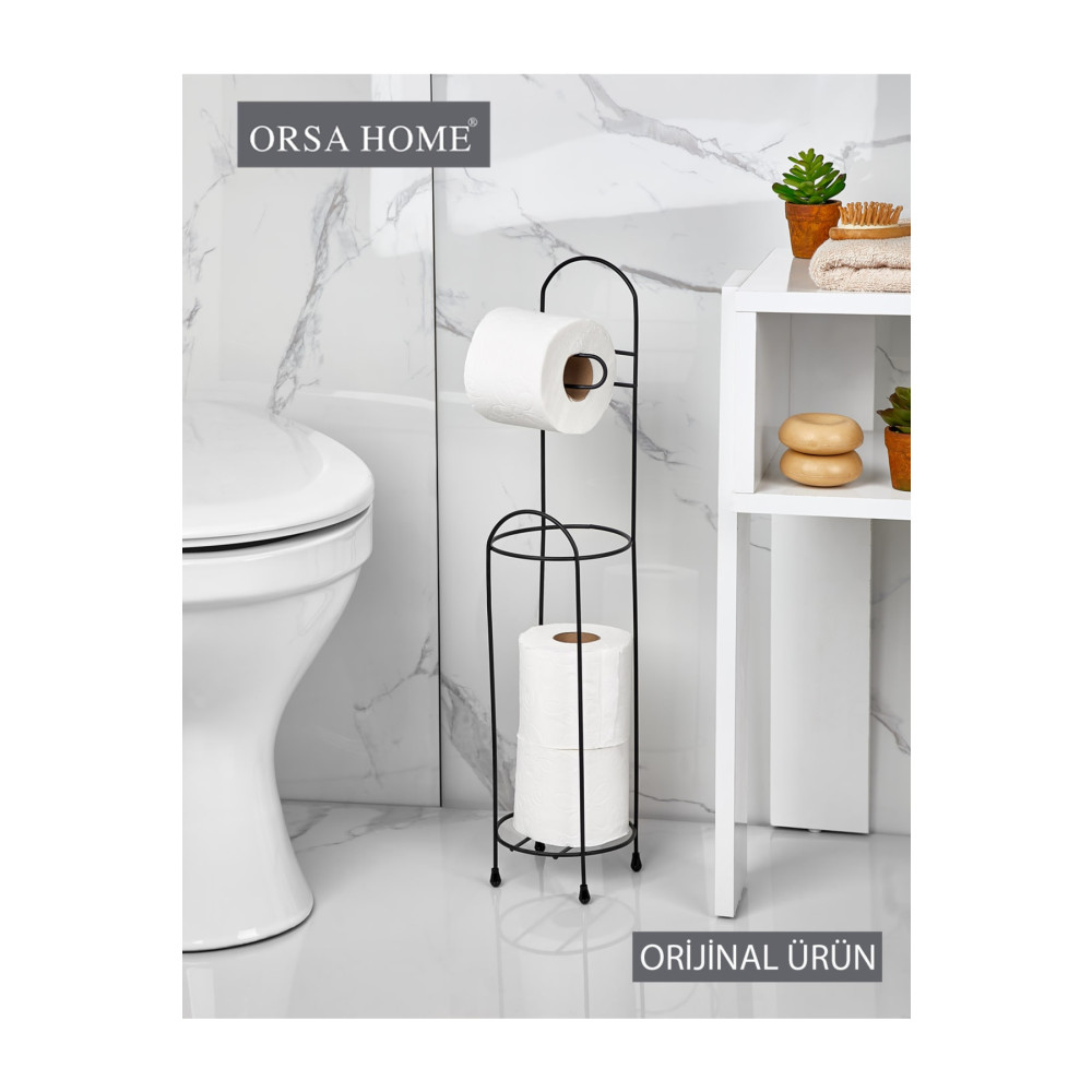 ORSA HOME Yedekli Wc Kağıtlık Siyah Tuvalet Kağıtlığı Fiyatı