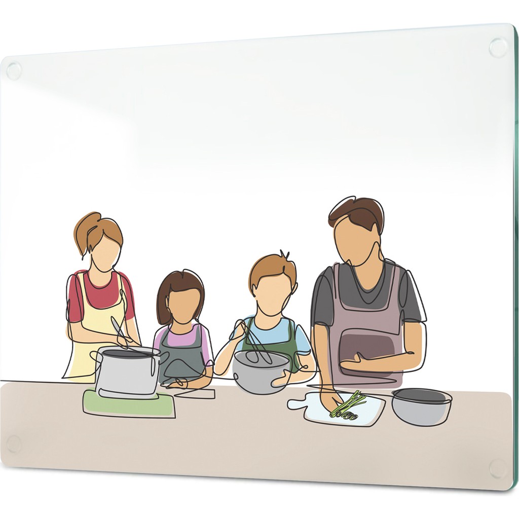 Ortakçı Design Aile Desenli Cam Kesme Tahtası - Cam Kesme Tablası | 25CM x 35CM SSD / Solid State Drive Fiyatı