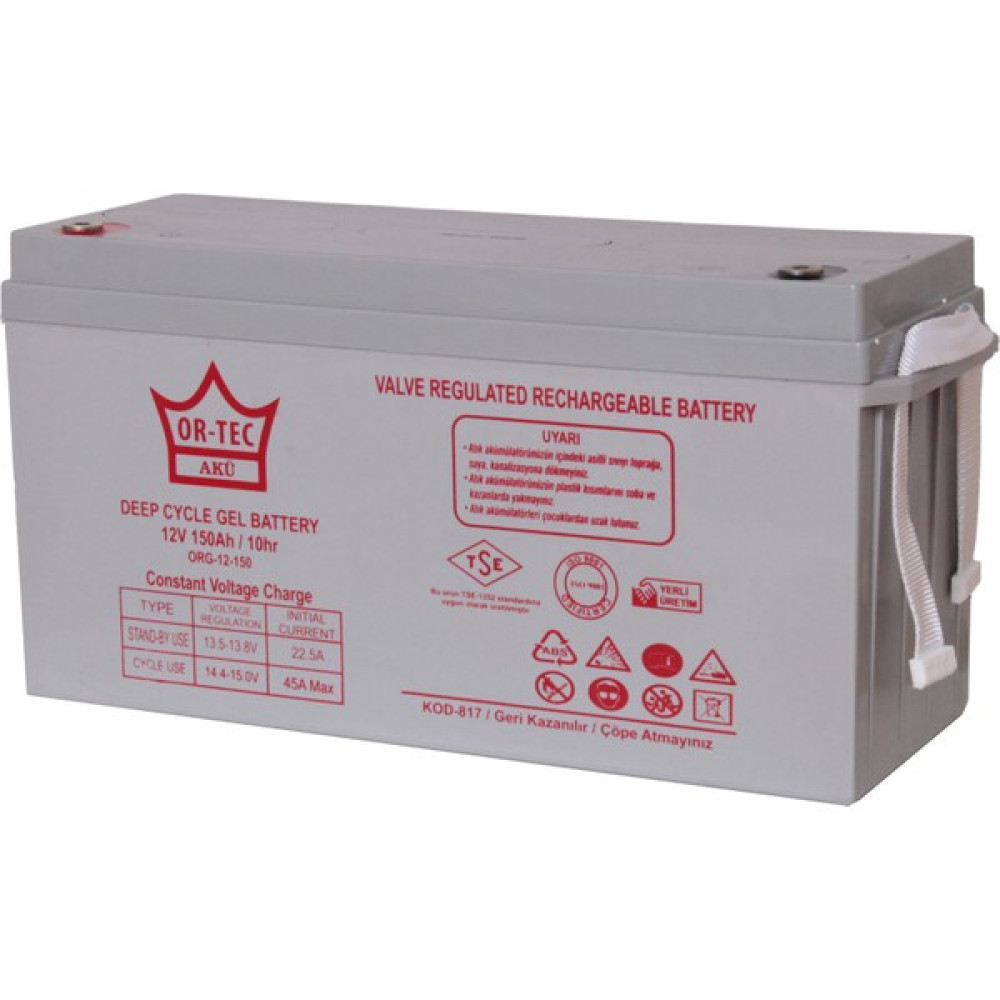 Ortec 12 V 150 Amper Jel Akü Akü Fiyatı