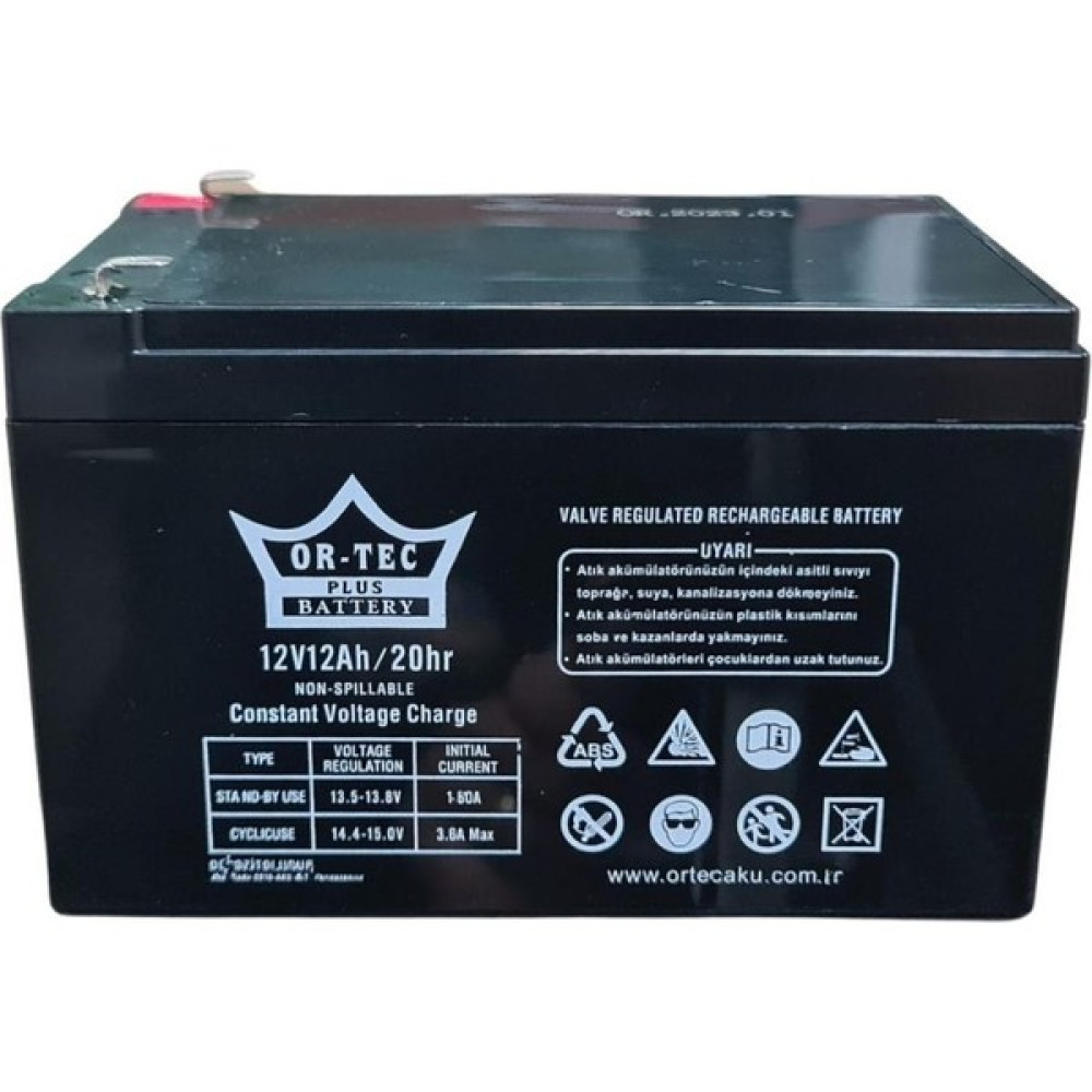 Ortec 12V12AH/20HR Pil Akü Fiyatı