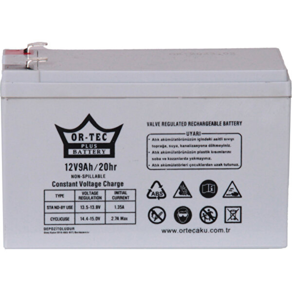 Ortec Akü 12 V 9 Ah Beyaz Akü Fiyatı