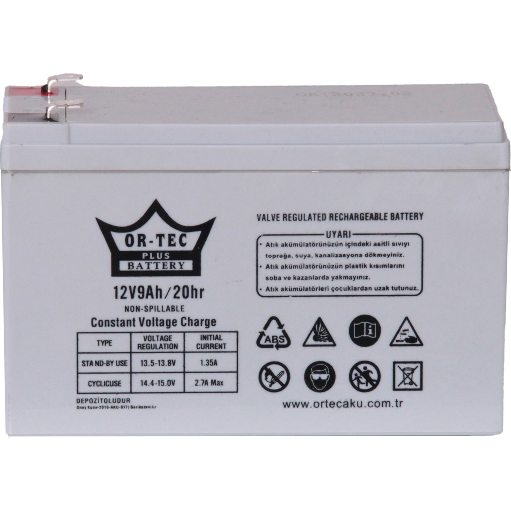 Ortec Akü 12 V 9 Ah Beyaz Diğer Fiyatı