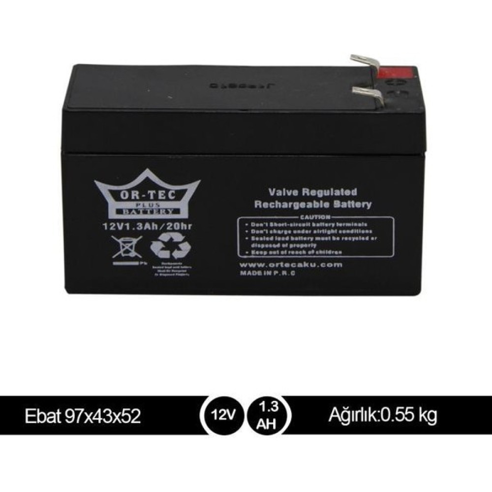 Ortec Kuru Akü 12 V 1,3 Ah Beyaz Akü Fiyatı