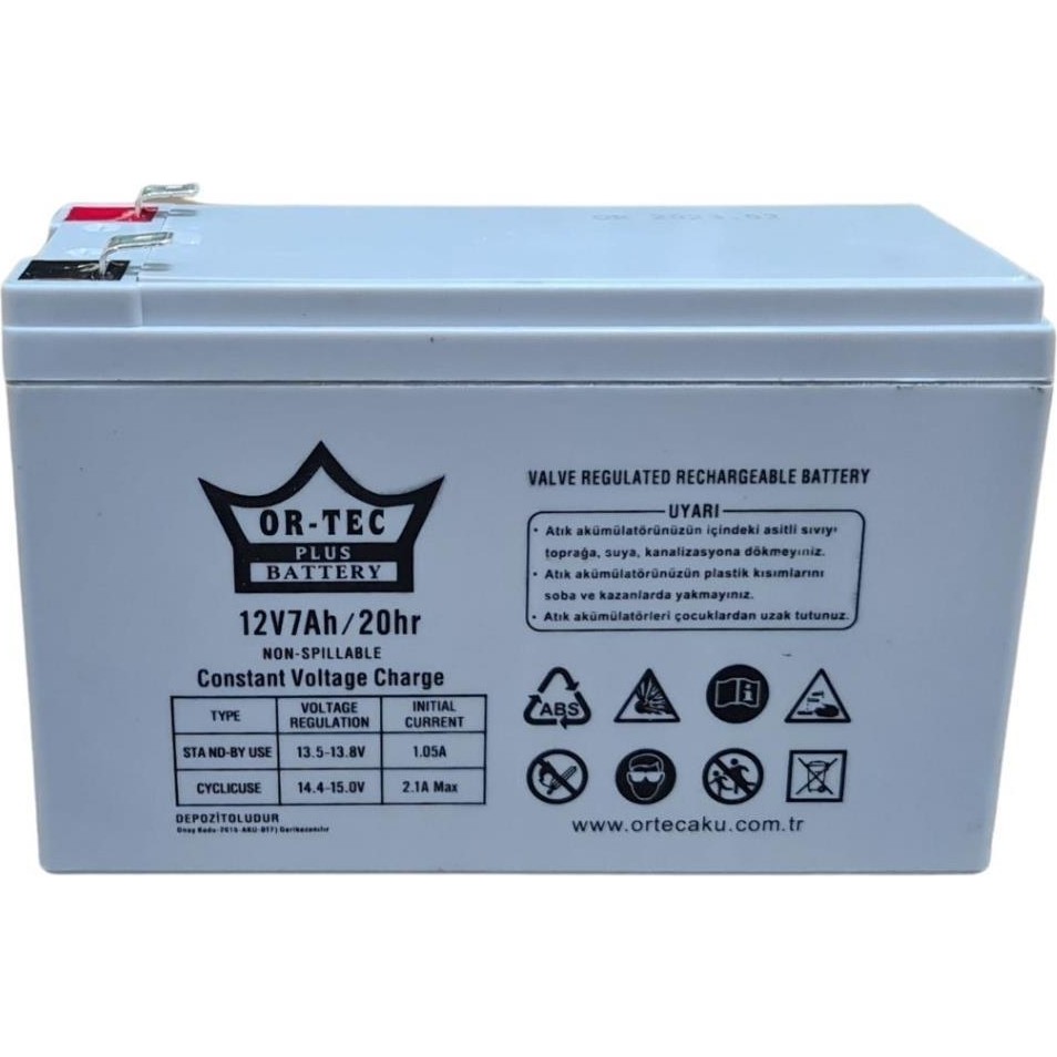 Ortec Kuru Akü 12 V 7 Ah Beyaz Diğer Fiyatı