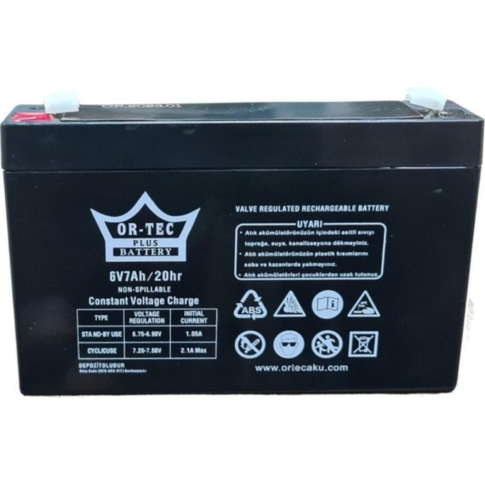 Ortec Kuru Akü 6 V 7 Ah Akü Fiyatı