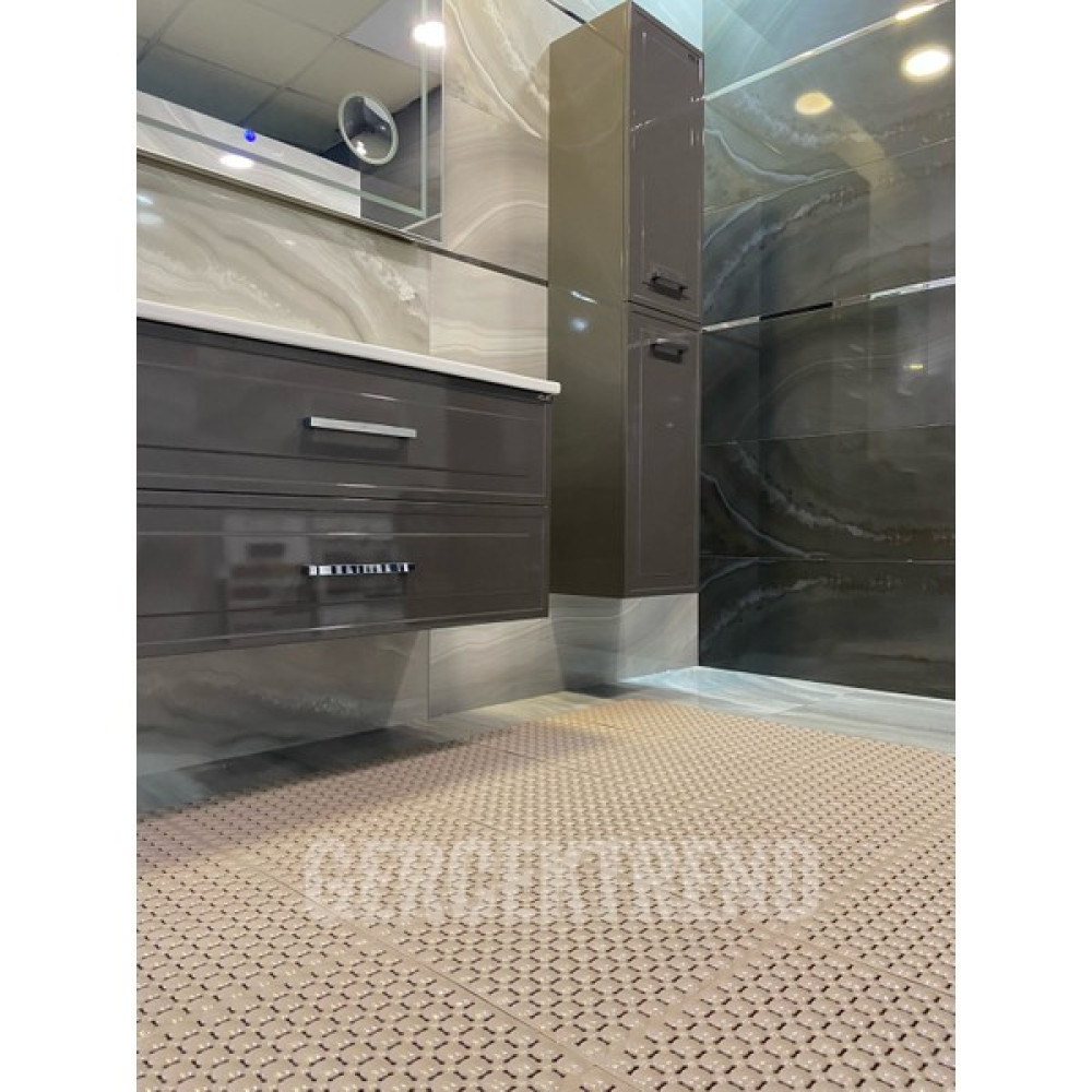 Ortopedik Plastik Yer Karosu Banyo Zemin Döşemesi Yer Izgarası 33 x 33 x 1.5 cm 1 m2 (9 Adet) - Bej Oto Boyaları Fiyatı