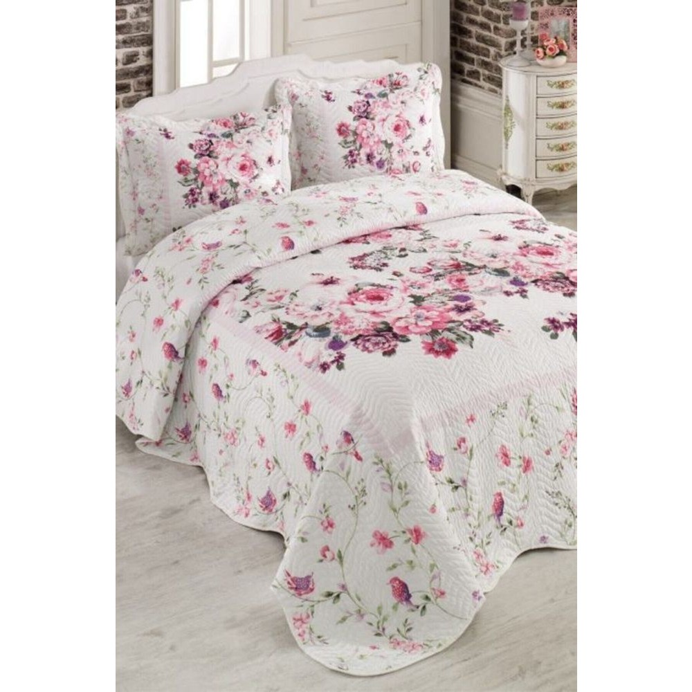 Örtüm Birdy Çift Kişilik Kapitone Yatak Örtüsü - 250 x 260 cm - Renkli Yatak Örtüsü Fiyatı