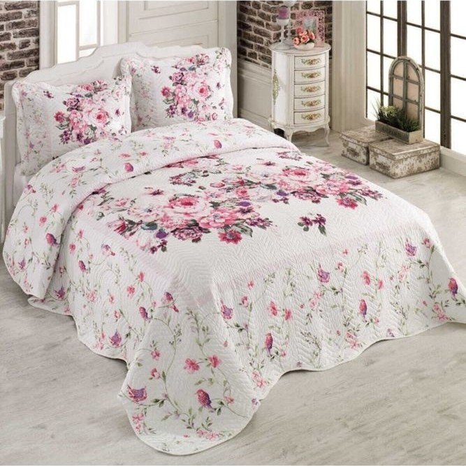 Örtüm Birdy Çift Kişilik Kapitone Yatak Örtüsü - 250 x 260 cm - Renkli Yatak Örtüsü Fiyatı