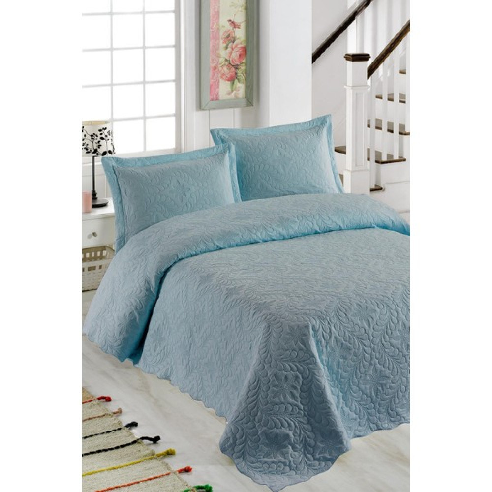 Örtüm Ivy Mint Çift Kişilik Microfiber Kapitone Yatak Örtüsü - 130 x 180 cm - Açık Mürdüm Yatak Örtüsü Fiyatı