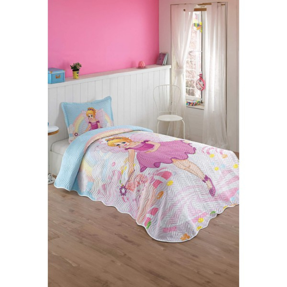 Örtüm Pinkgirl Tek Kişilik Kapitone Yatak Örtüsü Takımı - Pembe - 175 x 240 cm Yatak Örtüsü Fiyatı