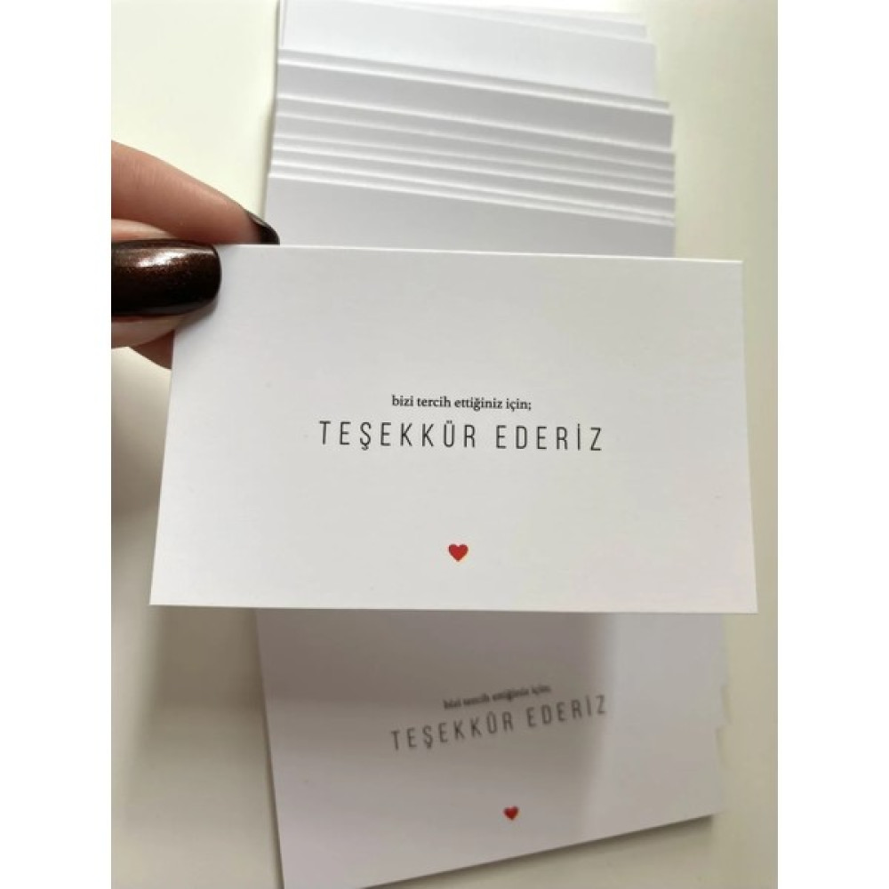 Örün Matbaa Sade Elit Teşekkür Kartı Defter & Kağıt Ürünleri Fiyatı