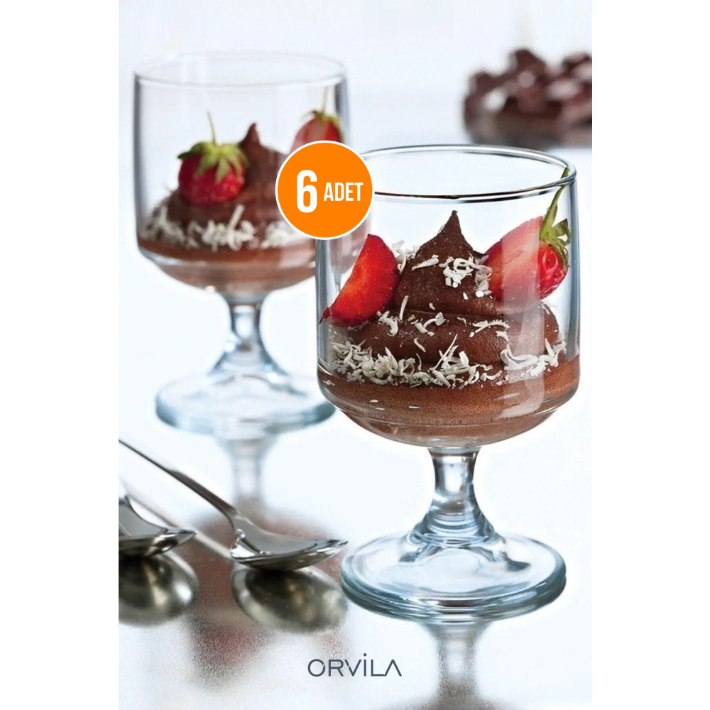 Orvila Plastik Magnolia Tatlı Sunum Bardağı | 6lı Mika Magnolya Dondurma Puding Kasesi (CAM DEĞİLDİR) Kase Fiyatı