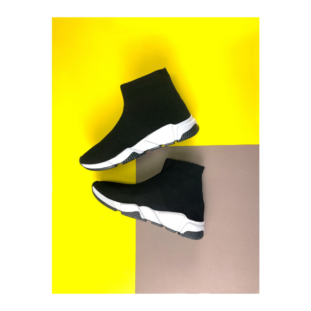 Orvimo Siyah - Unisex Triko Ayakkabı Streç Çorap Sneaker Günlük Spor Ayakkabı 41 Beden Spor Ayakkabı Fiyatı
