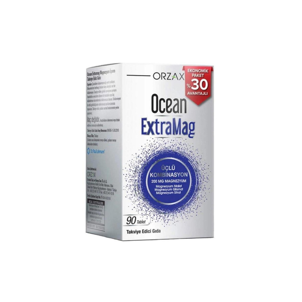 Orzax Ocean ExtraMag Üçlü Magnezyum Kombinasyonu 90 Tablet Sağlık / Diyet Fiyatı