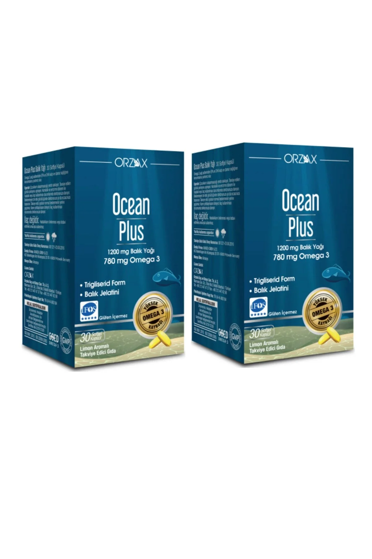 Orzax Ocean Plus Omega 3 1200 Mg 30 Kapsül X2 Adet" Balık Yağı / Omega 3 - 6 - 9 Fiyatı