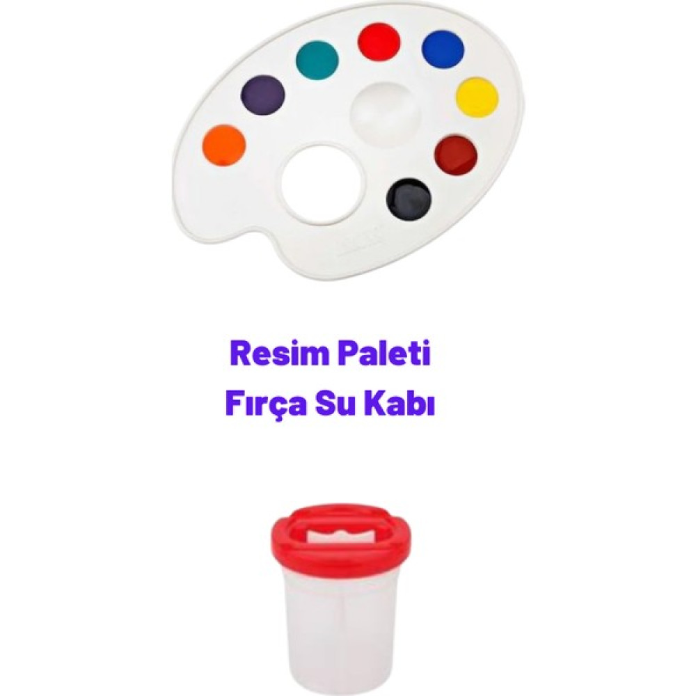 O&S Resim Paleti, Su Fırça Kabı, Resim Seti, Boya Paleti Palet Balet Resim Fırça Kap Yardımcı Malzeme Fiyatı