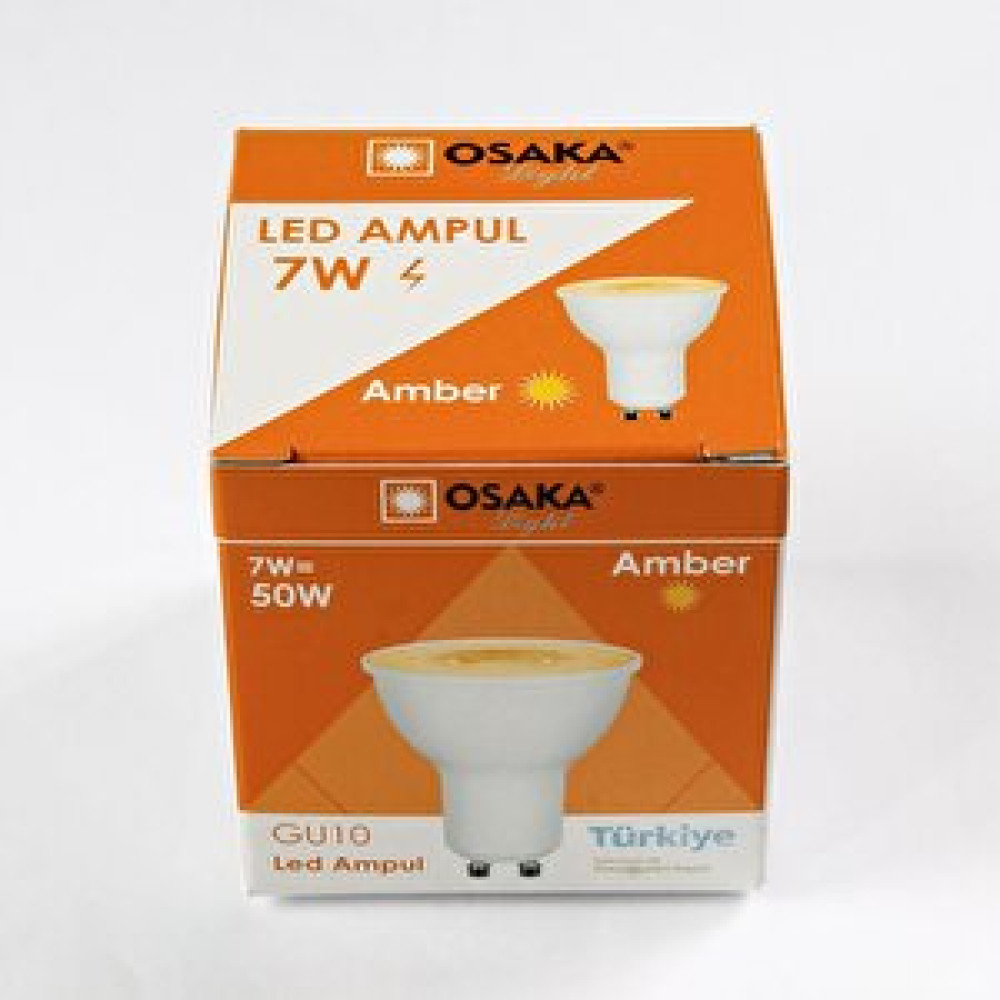 Osaka Gu10 7w Amber Işık Rengi Led Ampul Pro 707 (3 Adet ) Led Aydınlatmalar Fiyatı